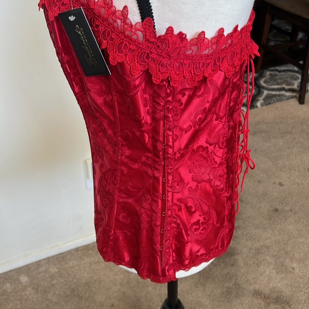 NWT Frederick's of Hollywood Red corset SIZE 38 fits M/L - Picture 4 of 8